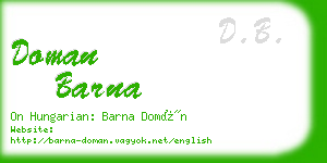 doman barna business card